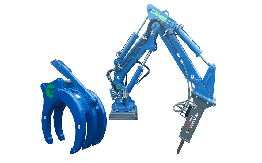 MCQUAID Brazos Articulados MCQUAID Articulated Booms and Mechanical Grapples